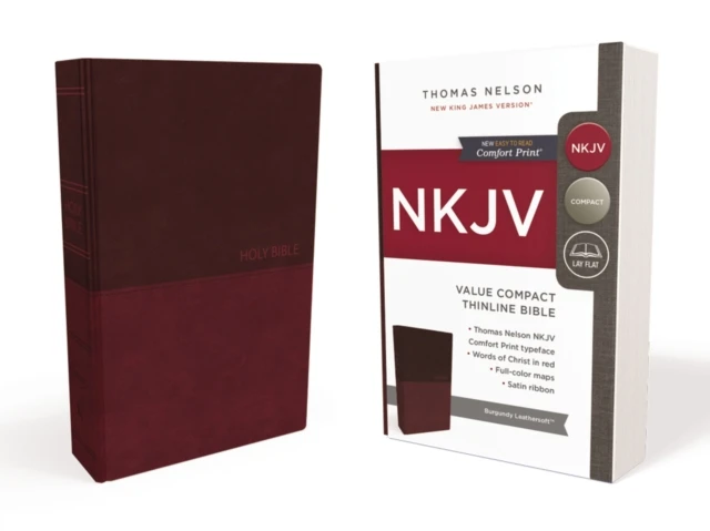 NKJV compact thinline bible Burg lthfl.