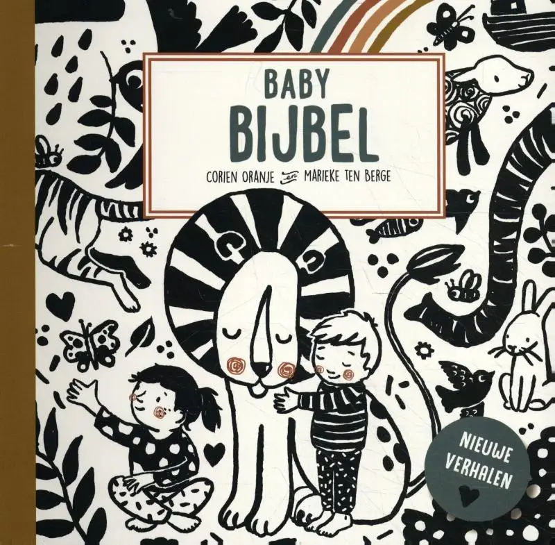 In de 'Babybijbel - nieuwe verhalen' vind je bijbelverhalen voor je baby. Samen
wiebel je met Noach op de golven, word je nat gespetterd door Jezus' doop en
zing je over de liefde van God. Zo komen de verhalen uit de Bijbel tot leven in
woorden en beelden die passen bij baby's. Bij elk verhaal is er een
kinderliedje op een bekende melodie.
Voorlezen is belangrijk voor baby's en kleine kinderen. Alle producten uit de
lijn 'Babybijbel' helpen je om al vanaf het eerste levensjaar de waardevolle
verhalen uit de Bijbel met je kindje te kunnen lezen. De illustraties zijn
herkenbaar, speels en speciaal gemaakt voor jonge baby's, omdat ze zwart-wit al
goed kunnen onderscheiden.