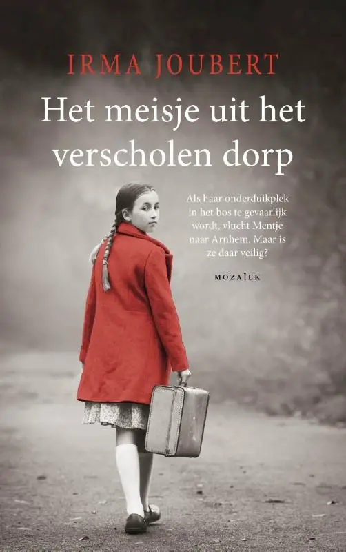 'Het meisje uit het verscholen dorp' van Irma Joubert vertelt het aangrijpende oorlogsverhaal van de jonge Mentje.

Nunspeet, 1943. Mentje is niet blij met de vreemde mensen die haar vader in het geheim op de stalzolder van hun boerderij laat wonen. Op een dag gaat het helemaal mis. De soldaten halen iedereen weg - behalve Mentje.
Na een angstige vlucht komt ze midden in de nacht in een geheim dorp in de bossen, waar tientallen joodse mensen verborgen zitten. Maandenlang blijft ze daar wonen, tot het te gevaarlijk voor haar wordt en Mentje naar Arnhem moet. Maar hoe lang zal het daar veilig zijn? En hoe moet vader haar nu vinden als hij vrij komt?